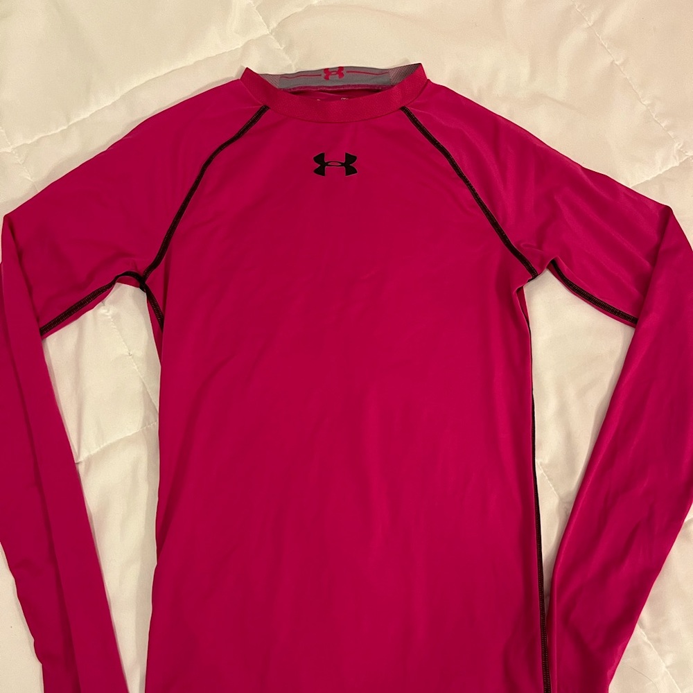 Underarmour dark pink long sleeve athletic shirt SIZE SMALL